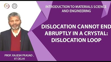 MSE 57: Dislocation cannot end abruptly in a crystal: Dislocation loop