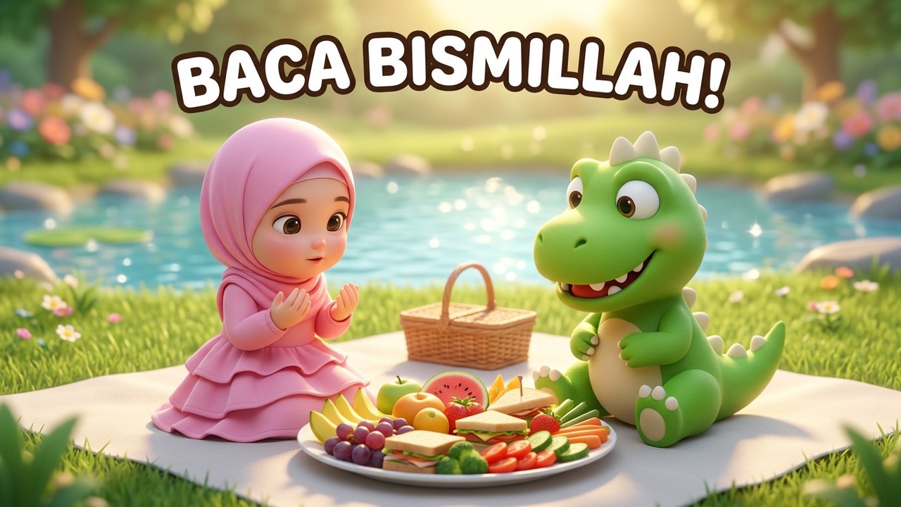 Lagu Anak Islami: Sebelum Kita Makan Baca Bismillah - Petualangan Ameena \u0026 Dino