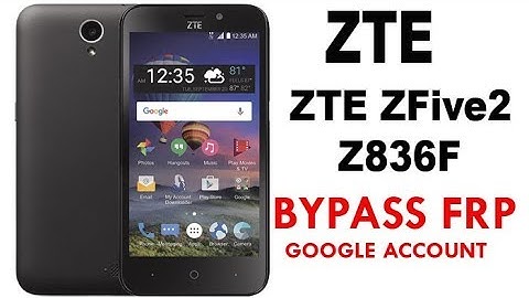 ZTE ZFive2 (Z836F) (Android 6.0.1) FRP/Google Lock Bypass without PC Work 100%