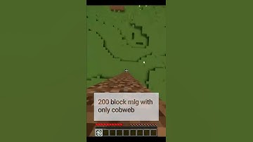 Cobweb mlg from Y200  -0#shorts #minecraft #trending #clutch #cobweb