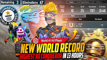 Highest Kd Conqueror New Record 🔥🥵| Smuk Op | PUBG MOBILE