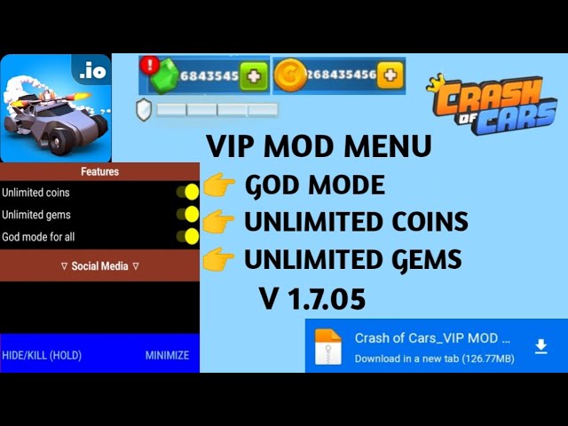 CRASH OF CARS NEW UPDATE!!! MOD APK UNLIMITED MONEY AND DIAMONDS