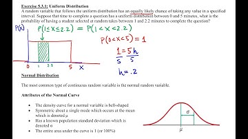 Math 119 Video Lecture - Continuous Distributions
