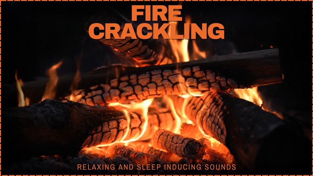 Dark Campfire Ambience, Fire Sounds for Deep Sleep & Relaxation (10 Hours)