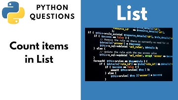 Count Elements in a List Python.