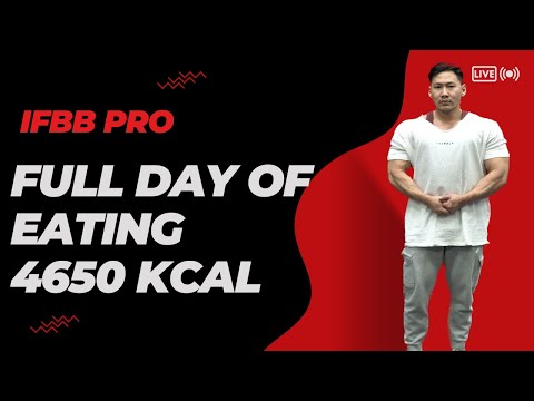 IFBB 피지크 프로가 먹는 벌크업 식단 총 6끼 (미국/4650 칼로리) English SUB