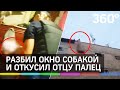 Видео: разбил окно собакой и откусил отцу палец - приключения голого неадеквата в Киеве