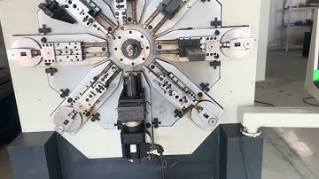 5mm 12 axes Camless wire rotary machine #SpringFormer #WireFormingMachine #WireRotationMachine