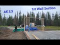 The First Wall Section Goes Up - Alaska 2.5 - Framing the Garage