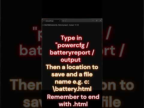 How to get a battery report for your laptop #battery #cmd #laptop #windows #microsoft