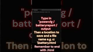 How to get a battery report for your laptop #battery #cmd #laptop #windows #microsoft