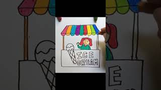 Mewarnai Gambar Anak TK - Penjual Es Krim #caragambar #drawing