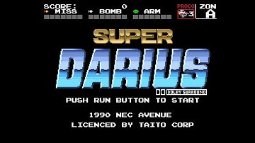 SUPER DARIUS (スーパーダライアス). [PC Engine - Super CD Rom]. 1CC. 60Fps.