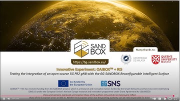 6G-SANDBOX - OAIBOX + RIS Project Demo - OPEN CALL 3