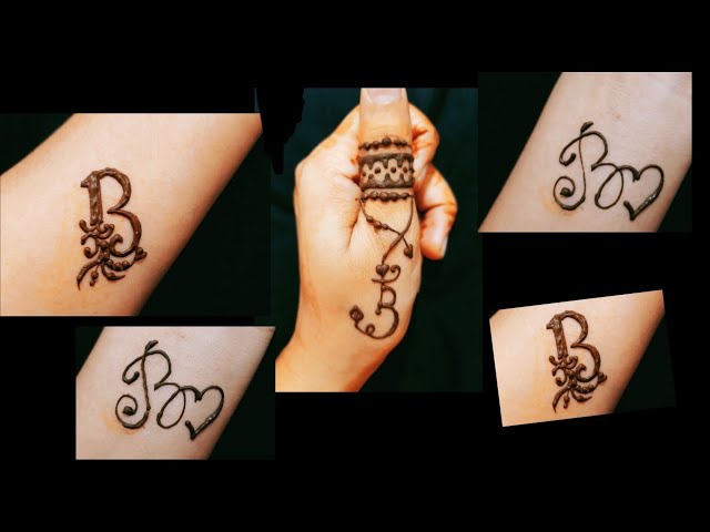 B Letter Mehndi Designs For Hands