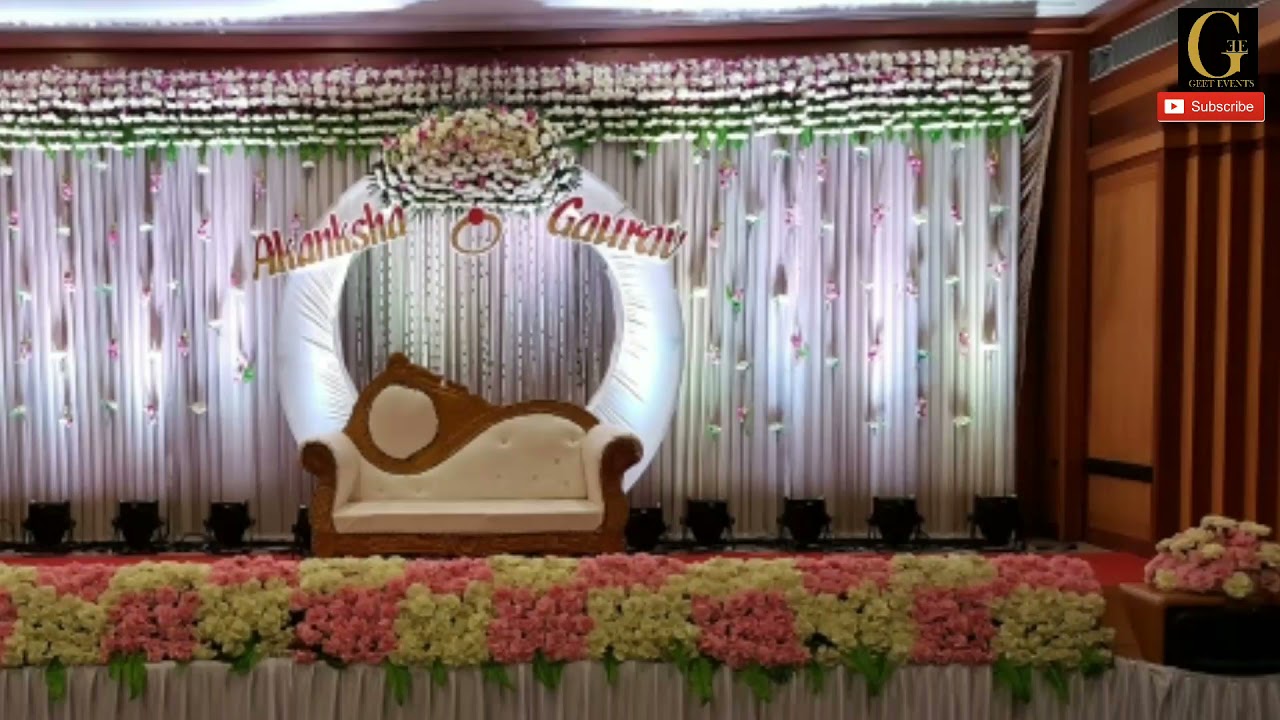 Indian ring ceremony stage decoration 35132178 Stock Photo at Vecteezy