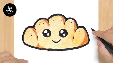 #317 How to Draw a Cute Bread - Easy Drawing Tutorial
