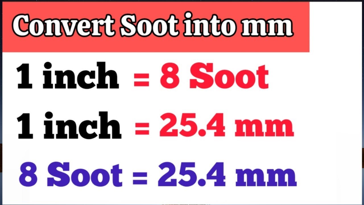 soot in mm || unit conversion || सूत को मिलीमीटर में कैसे बदले