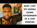 Young African American Shares How He got Sierra Leone 🇸🇱 citizenship in a few months | MUST WATCH