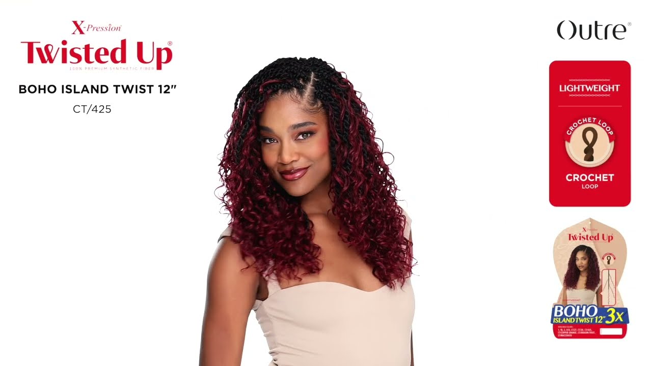 Outre Crochet Braids X-Pression Twisted Up 3X Boho Island Twist 12