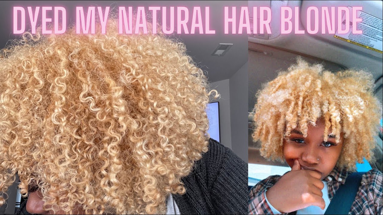 Dying My Natural Hair Blonde at Home (It was a disaster) - YouTube