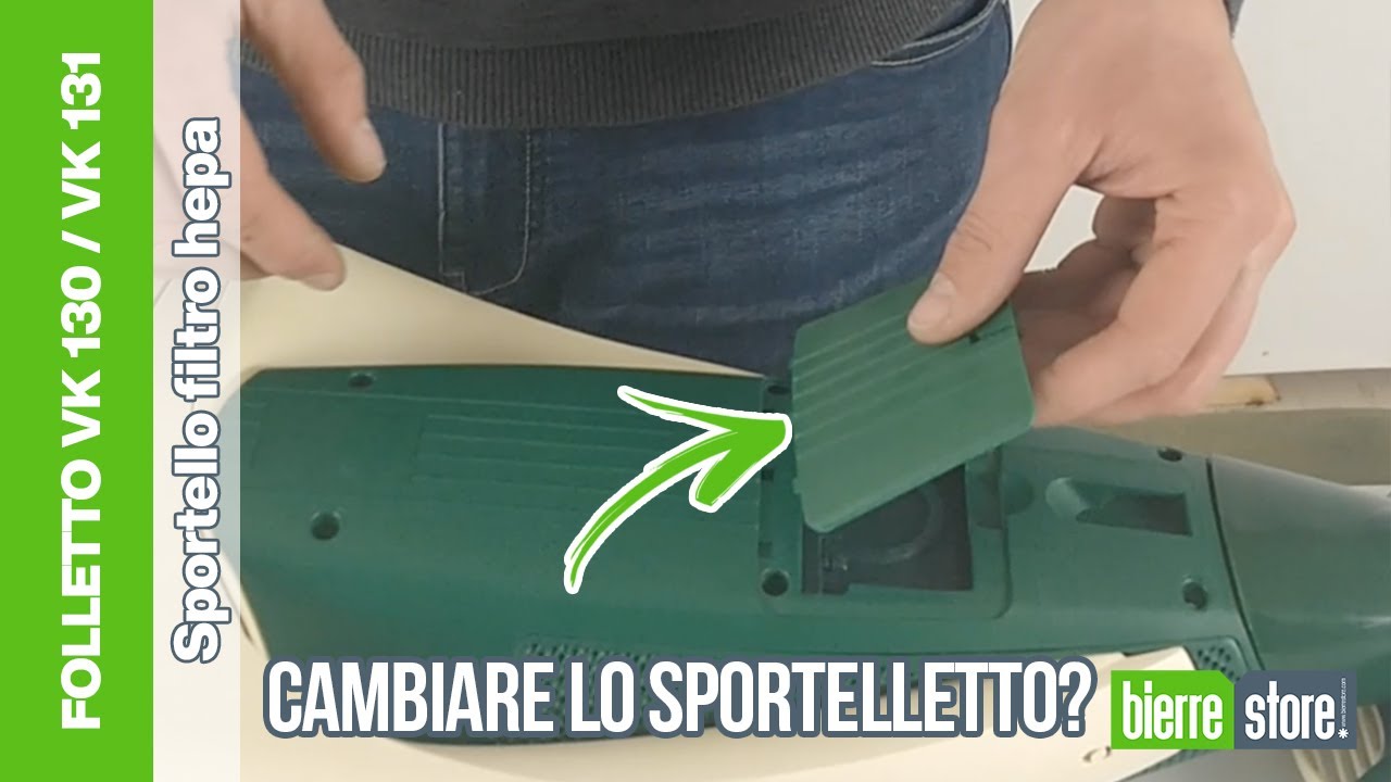 Sportello filtro hepa folletto vk 130 vk 131 - BierreStore - YouTube