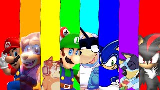 At God's Mercy (神のまにまに) - Mario, Shadow, Luigi, Sonic and Heeler's Family AI Cover Mashup