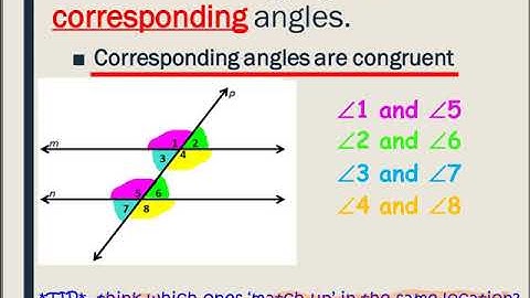 Parallel lines cut by a transversal