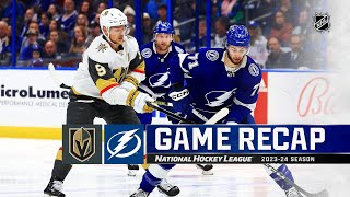 Golden Knights @ Lightning 12/21 | NHL Highlights 2023