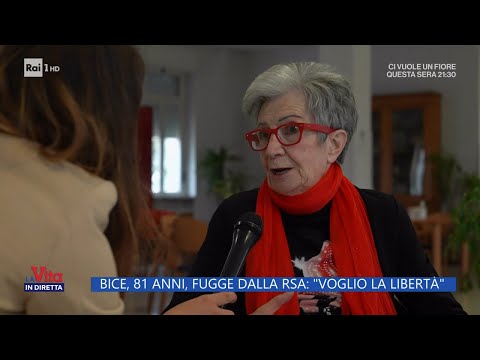 Bice, 81 anni, fugge dalla RSA: "Voglio la libertà" - La Vita in diretta - 14/04/2023