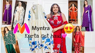 Affordable Myntra Kurta set haul for shaadi/ office 😍