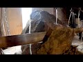 HUGE SAW CUTTING NATURAL STONE | Sculpture Plinth in the Making!