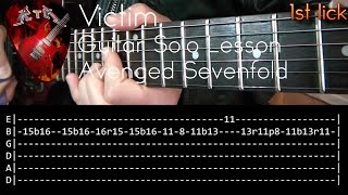 Victim Guitar Solo Lesson - Avenged Sevenfold (with tabs) chords