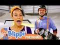 Blippi e Meekah Aprendem Skate! | Episódios Completos | Blippi em Português | Vídeos Educativos