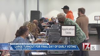 NC voters cast nearly 2 million ballots as early voting comes to an end; turnout higher than 2018 mi