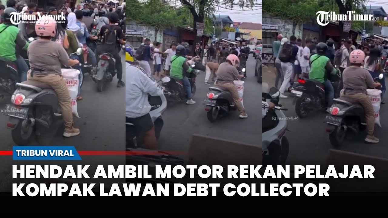 Viral Pelajar Hajar Debt Collector yang Ambil Paksa Motor Temannya di Jalan