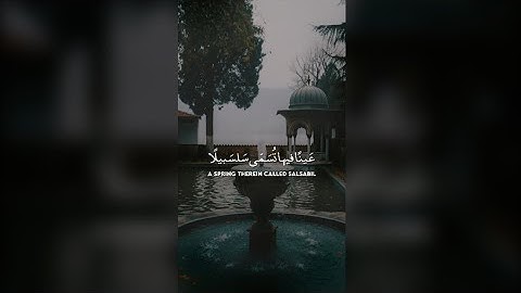 ﴿ عيناً فيها تسمى سلسبيلا ﴾ محمد اللحيدان تلاوة من سورة الإنسان