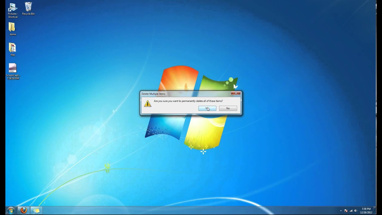 How to Delete Files That Are in Your Recycle Bin (Windows 7) YouTube