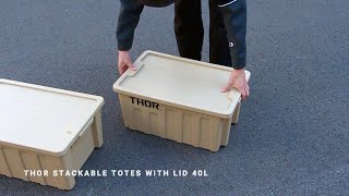 THOR STACKABLE TOTES WITH LID 40L