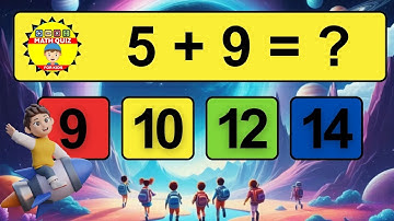 20 Math Quiz for Kids | One Digit Addition Quiz