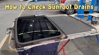 Toyota Sunroofs. Drain design, Inspection and cleaning.