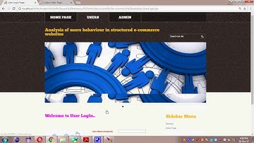 Analysis of users behaviour in structured e commerce websites