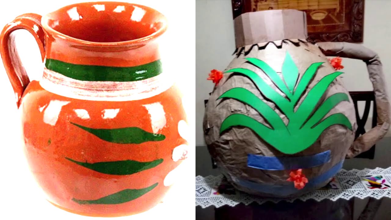 Piñata en forma de Jarro Típico Mexicano - YouTube