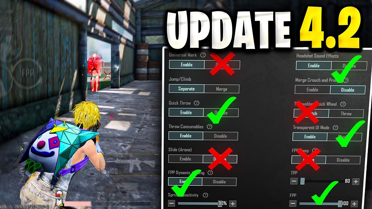 New Update 4.2 Best Settings & Sensitivity to Improve Headshots and Hip-Fire ✅❌ | PUBG MOBILE / BGMI