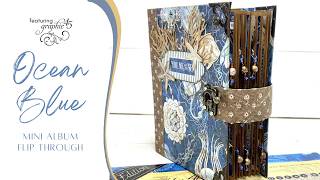 Graphic 45 Ocean Blue Mini Album | Finished Album Flip Through & Details