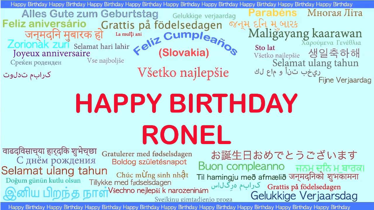 Ronel   Languages Idiomas - Happy Birthday
