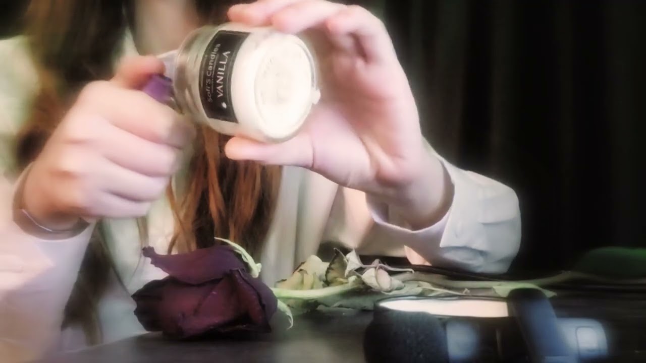 asmr spa for your soul. old lo-fi asmr. candles & metaphorical cards & massage with oil