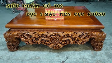 Siêu Phẩm Sập Thập Điểu Quần Mai Đục 3 Mặt Tiền Cực Khủng Đẹp Độc Đẳng Cấp Có 102 | Sập Gỗ Gụ Lào