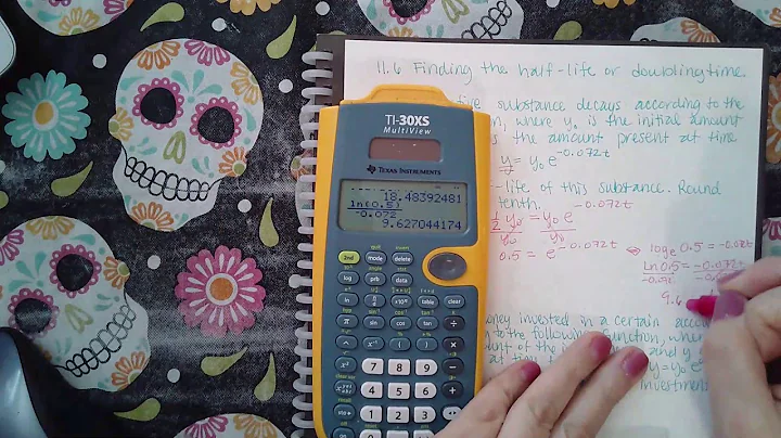 Ch 11 Sec 6 Finding the half life or doubling time