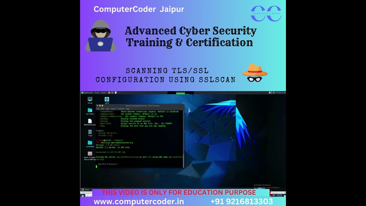 Scanning SSl/TLS  configuration using SSLscan